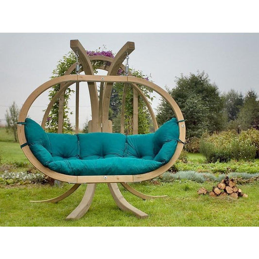 Amazonas Globo Royal Double Seater Hanging Chair with Cushions & Stand Set