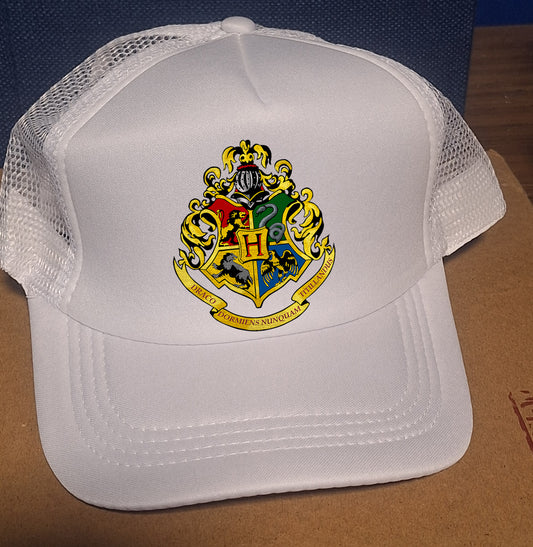 Adjustable Trucker Baseball Cap with Hogwarts Shield Logo from Harry Potter