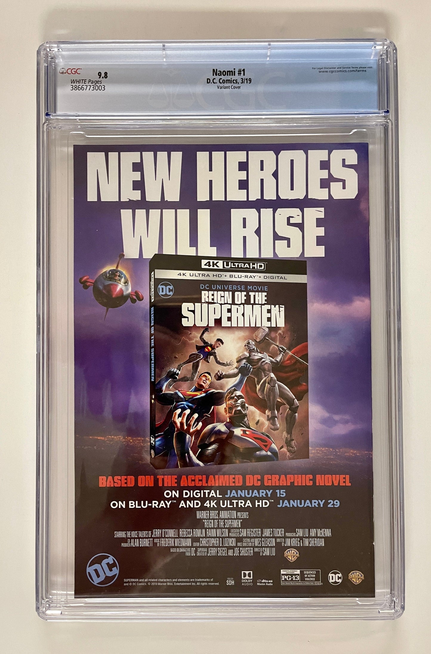 Naomi #1 CGC Graded 9.8 Emanuela Lupacchino Variant DC Wonder Comics 2019 1st App of Naomi Mcduffie