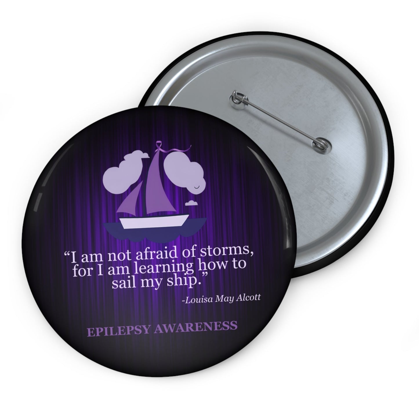 Sail Forward Epilepsy Awareness Pinback Button (3")