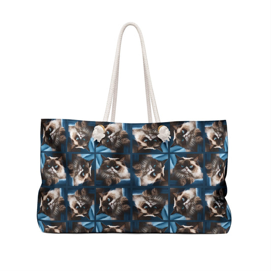 Irritable Cat Print Weekender Bag for Cat Lovers