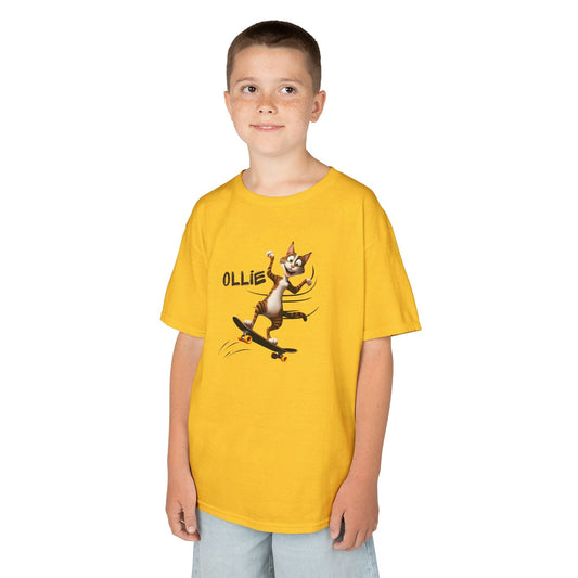 Kids Ollie Cat Tee - Fun and Playful Cotton T-Shirt for Children