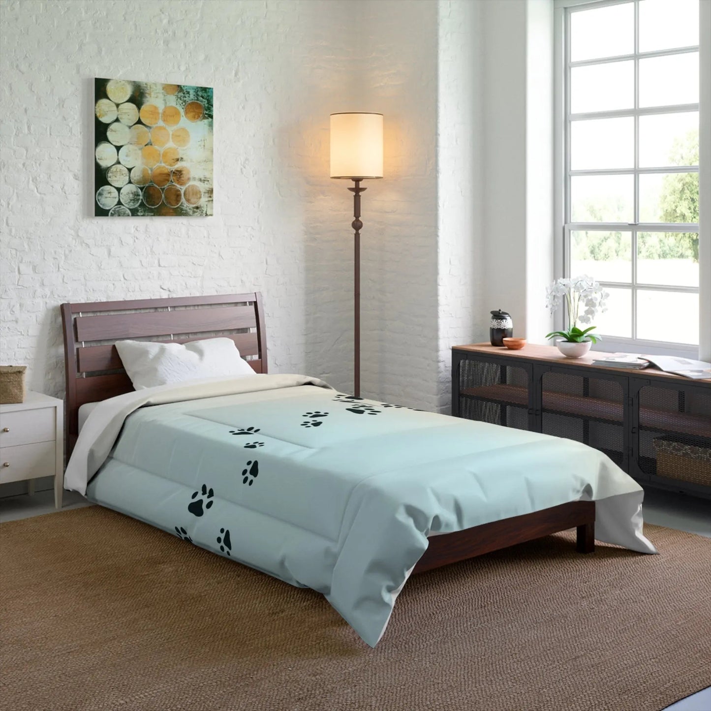 Kitty Tracks Comforter - Cozy Pet Lover Bedding
