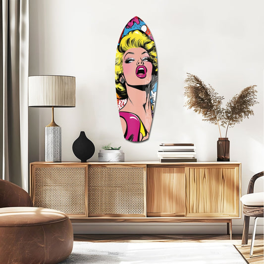 Marilyn Monroe Popart Glass Wall Art