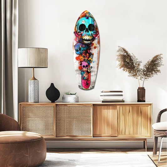 Street Soul Graffiti Skulls Glass Wall Art