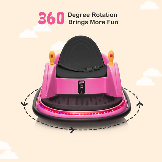 LEADZM Pink Bumper Car - 6V 7A.h Battery Powered