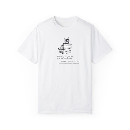 Literary Cat Unisex T-Shirt - On the Road