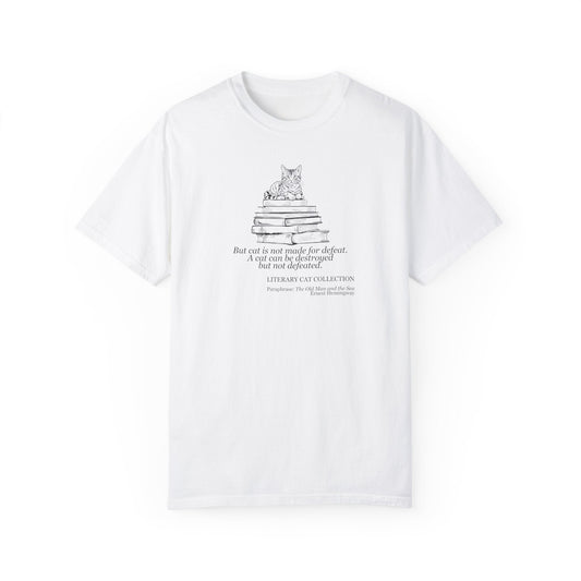 Literary Cat Unisex T-Shirt - The Old Man & the Sea