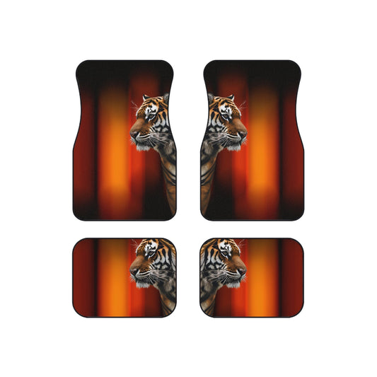 Majestic Tiger Car Mats - Set of 4 | Durable Auto Accessories for Nature Lovers