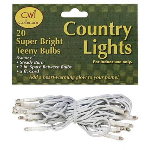 Teeny Lights White Cord 20ct (Pack of 4)