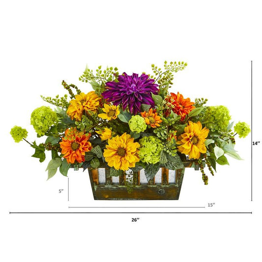 26" Mixed Floral Arrangement