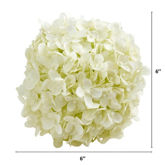 6" Hydrangea Artificial Ball Flower (Set of 4)