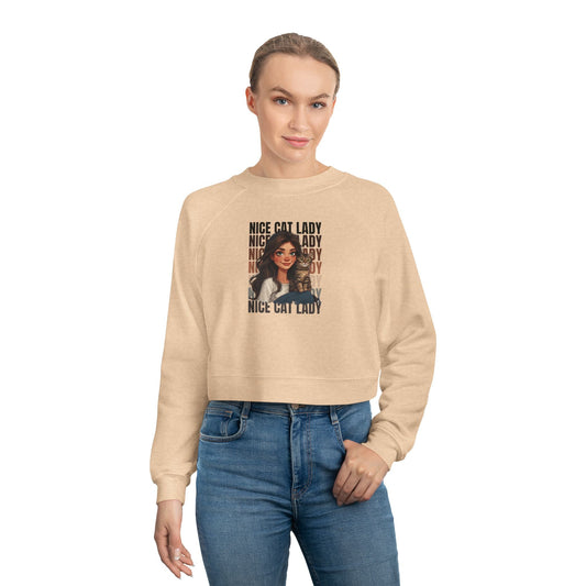 Nice Cat Lady Cropped Pullover