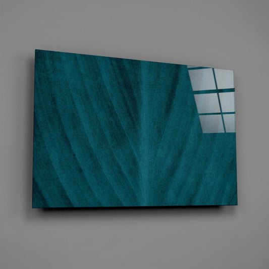 Green Leaf Glass Wall Art