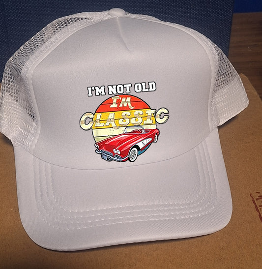 Adjustable Trucker Baseball Cap "I'm Not Old, I'm Classic"