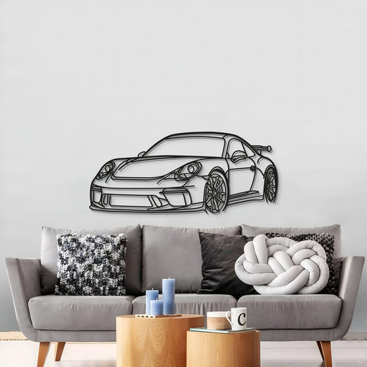 911 GT3 Model 991 Perspective Metal Car Wall Art - MT0852