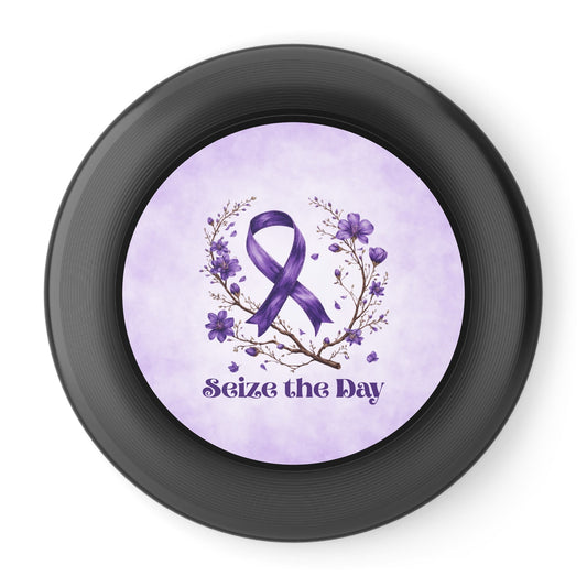 Purple Floral Epilepsy Awareness Flying Disc