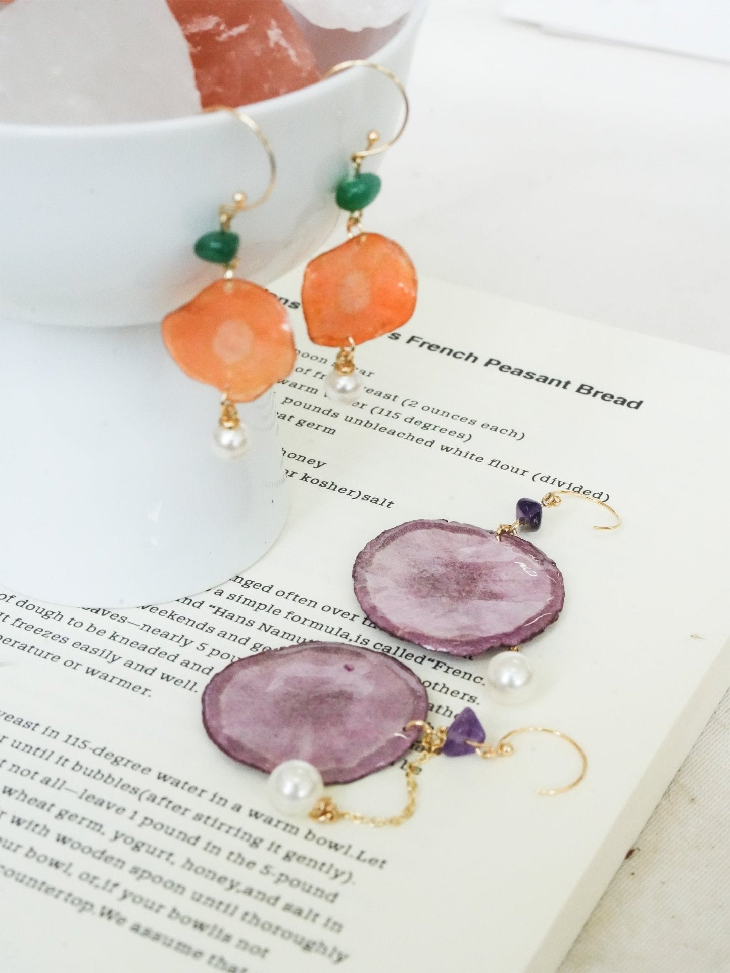 "Harvest Gem" Real Carrot&Potato Earrings