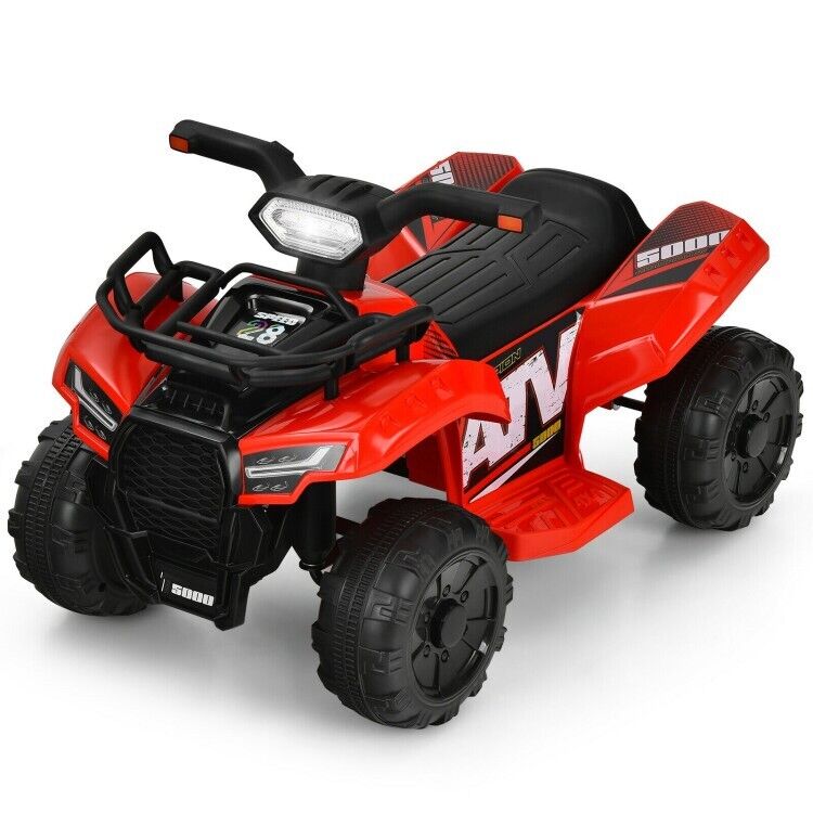 Red 12V Kids Electric ATV Quad Ride On Car with MP3 Player and LED Lights