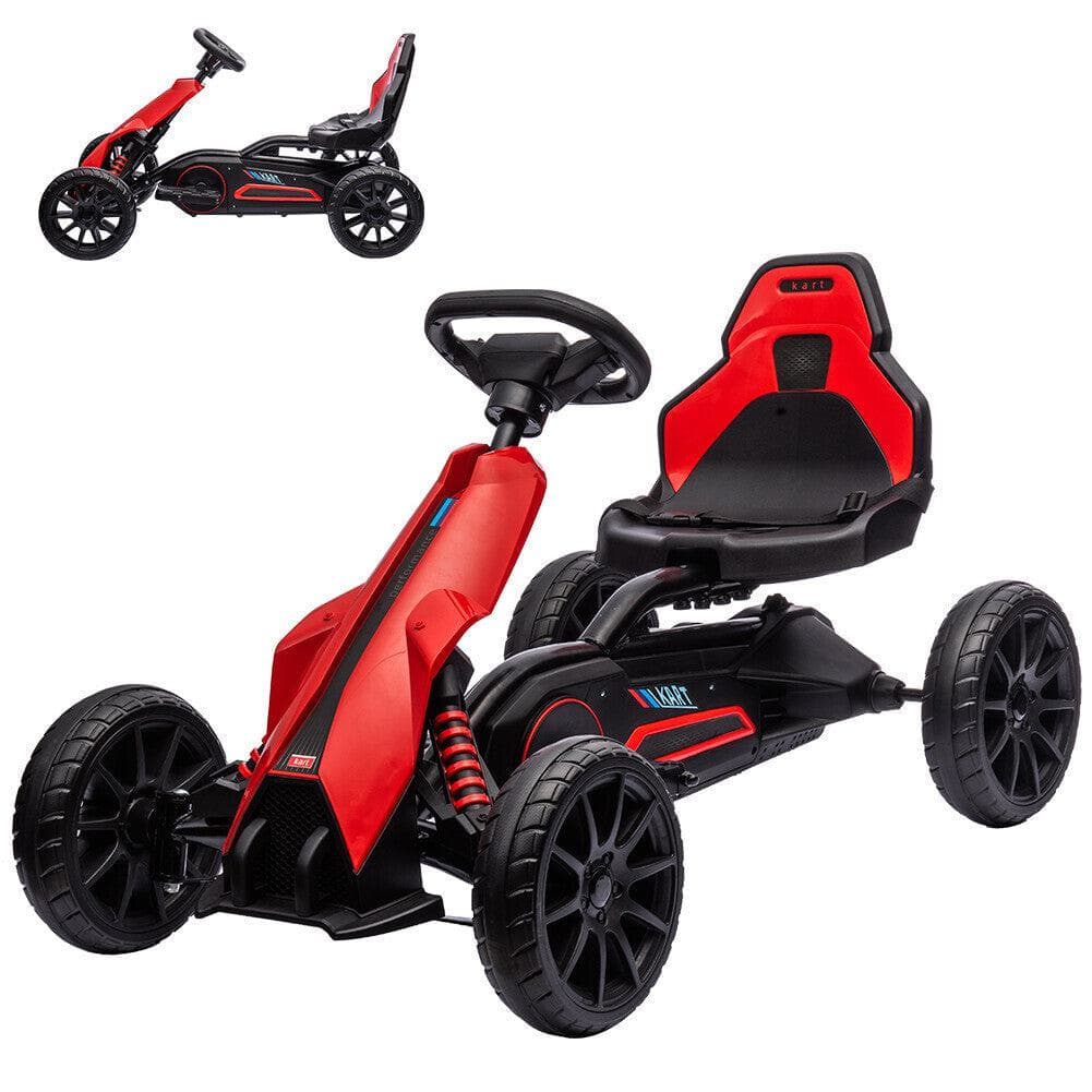 Electric 12V Drift Ride-On Kart with Adjustable Seat, 2 Speeds, and Shock Absorbers