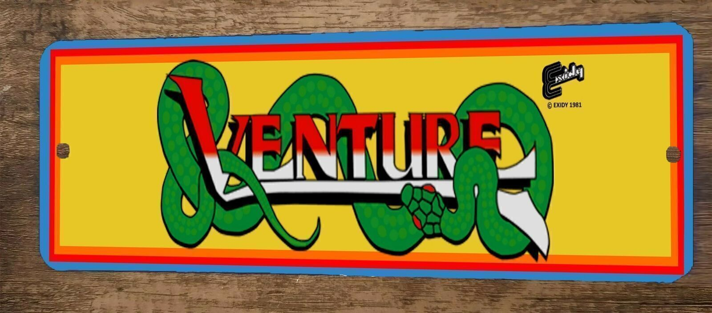 Venture Arcade Video Game 3x12 Metal Wall Sign Marquee Banner Poster