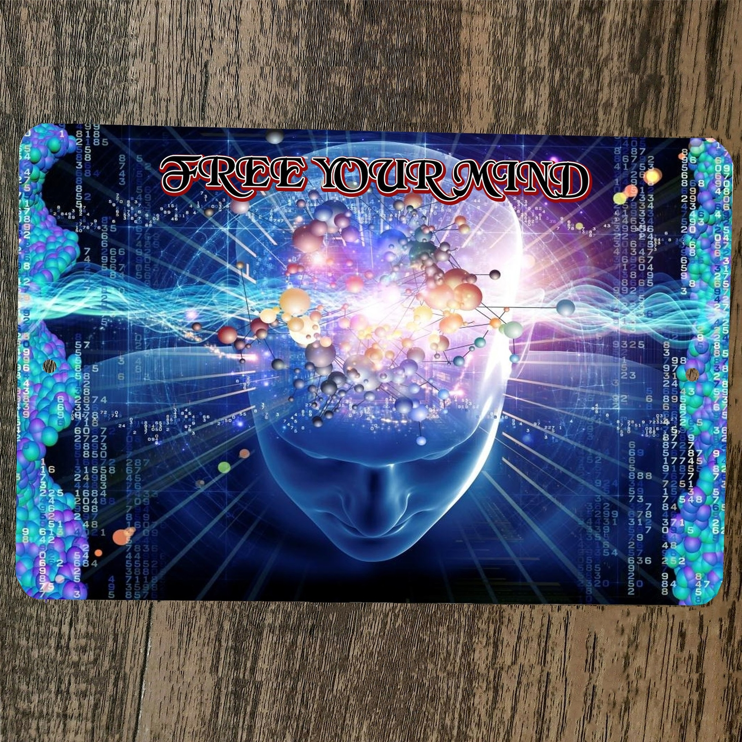 Free Your Mind 8x12 Metal Wall Sign
