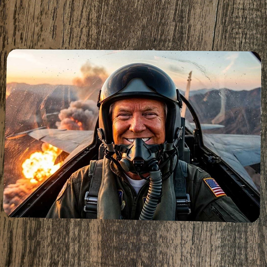 Pilot Trump Artwork 8x12 Metal Wall Sign