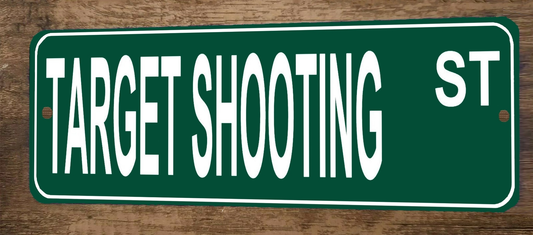 Target Shooting St 3x12 Metal Wall Sign
