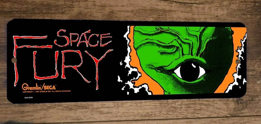 Space Fury Arcade Marquee 3x12 Metal Wall Sign Banner Poster