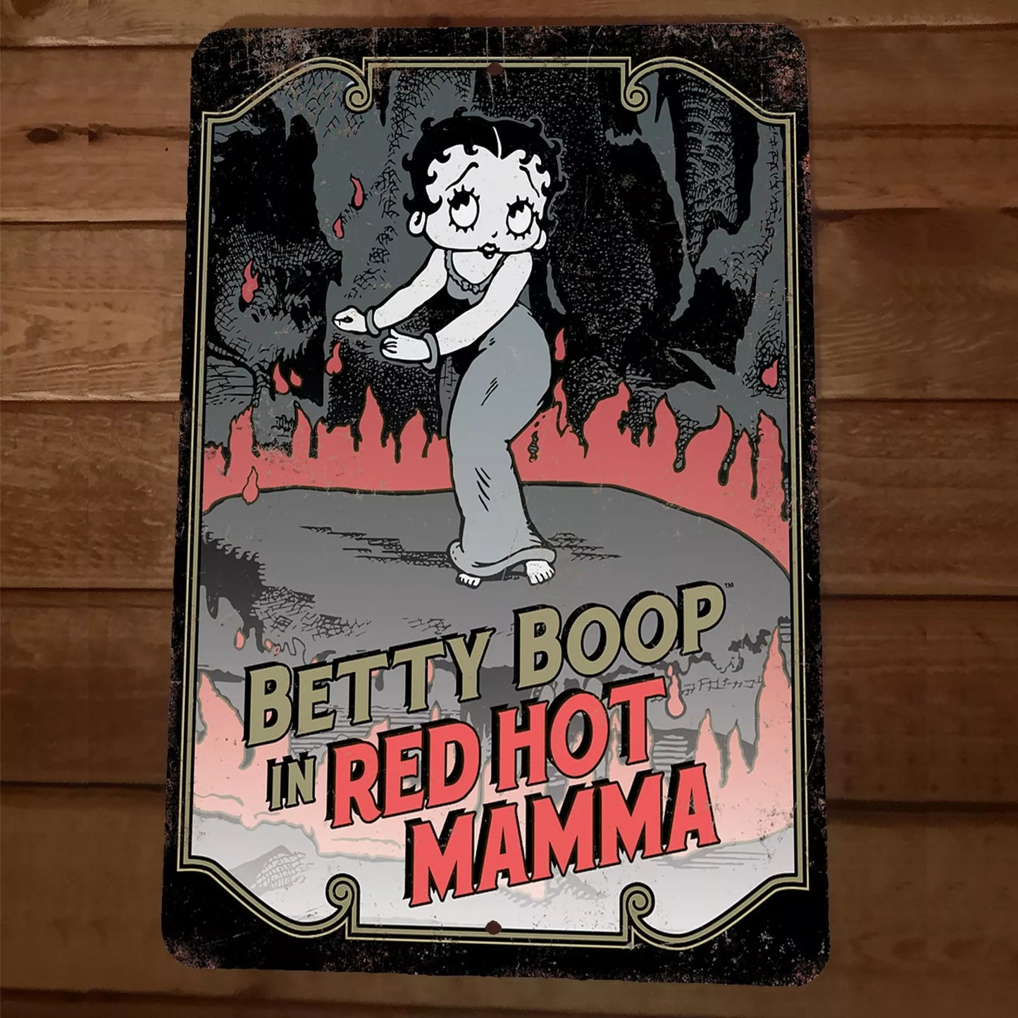 Red Hot Momma Betty Boop 8x12 Metal Wall Sign Poster