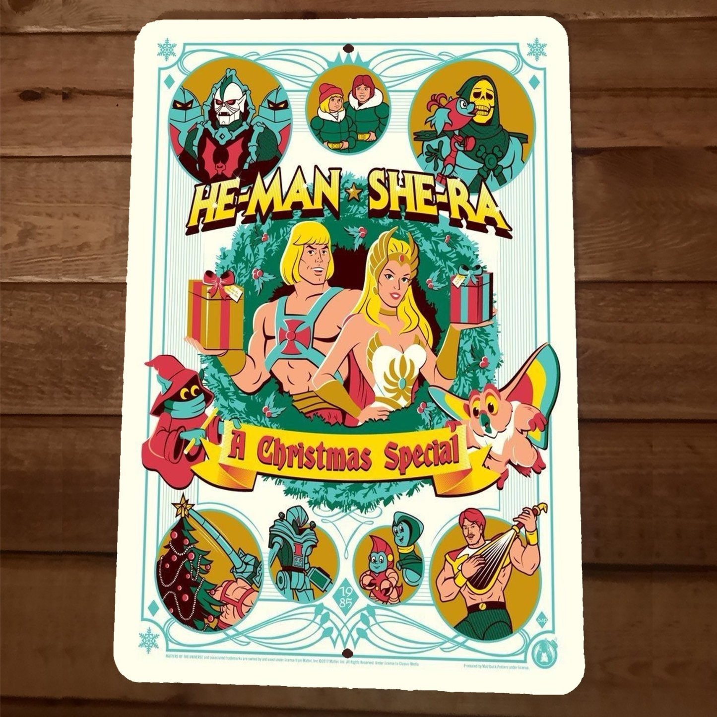 He Man and She Ra Christmas Special Cartoon Artwork 8x12 Wall Sign #2