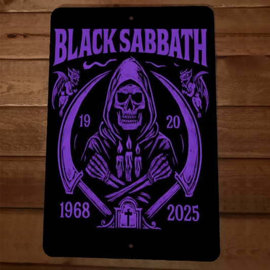 1968-2025 Black Sabbath 8x12 Metal Wall Sign