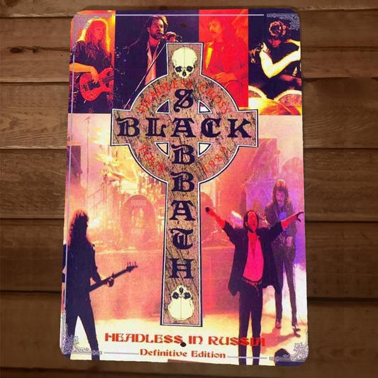 Headless in Russia Black Sabbath 8x12 Metal Wall Sign