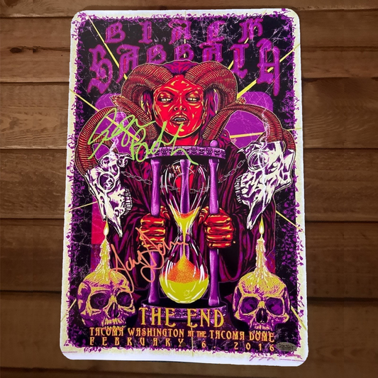 2016 Poster The End Black Sabbath 8x12 Metal Wall Sign