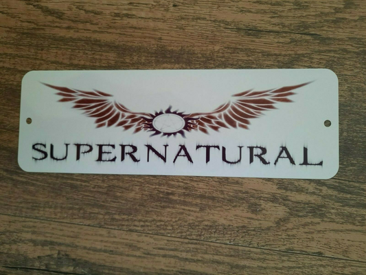Supernatural TV Show Logo 3x12 Metal Wall Sign