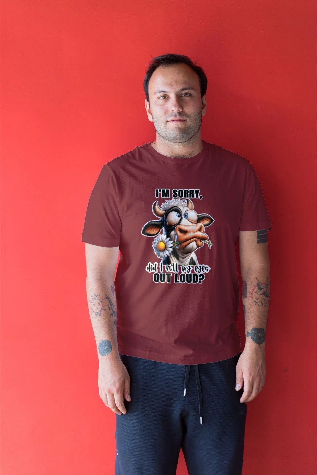 Theres a 99% Chance I Dont Care Cow Mens T Shirt
