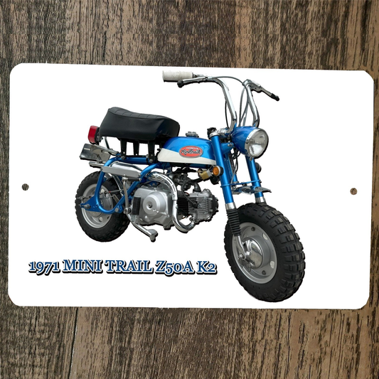 1971 Mini Trail 50 K2 Dirt Bike 8x12 Metal Wall Sign