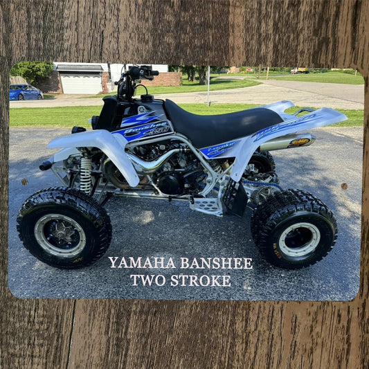1998 Yamaha Banshee Two Stroke 350 ATV Quad Off Road 8x12 Metal Wall Sign