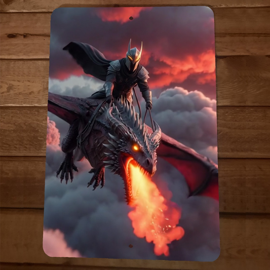 5th Dimension Dragon Rider Warrior Artwork 8x12 Metal Wall Sign #4