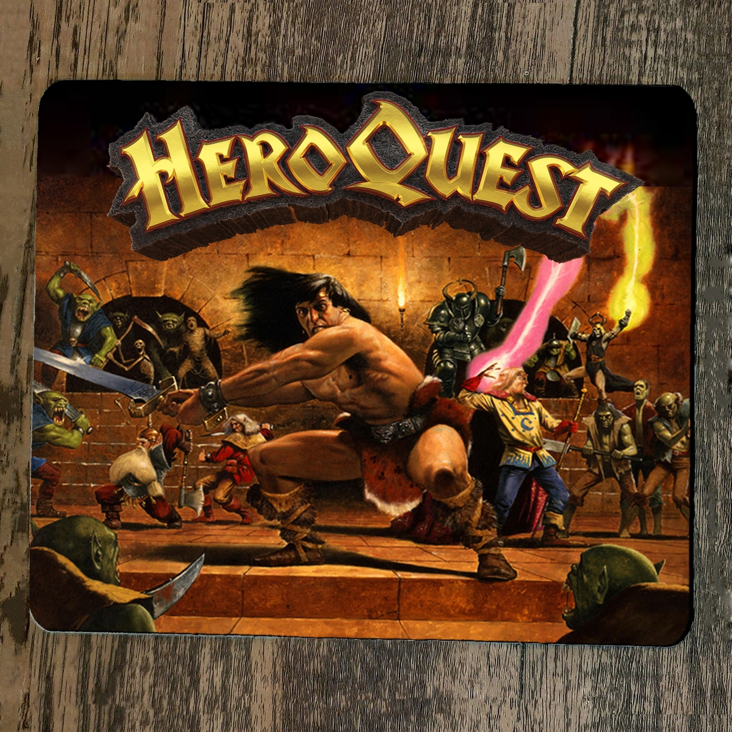 Mouse Pad Hero Quest Retro 80s Game Artwork