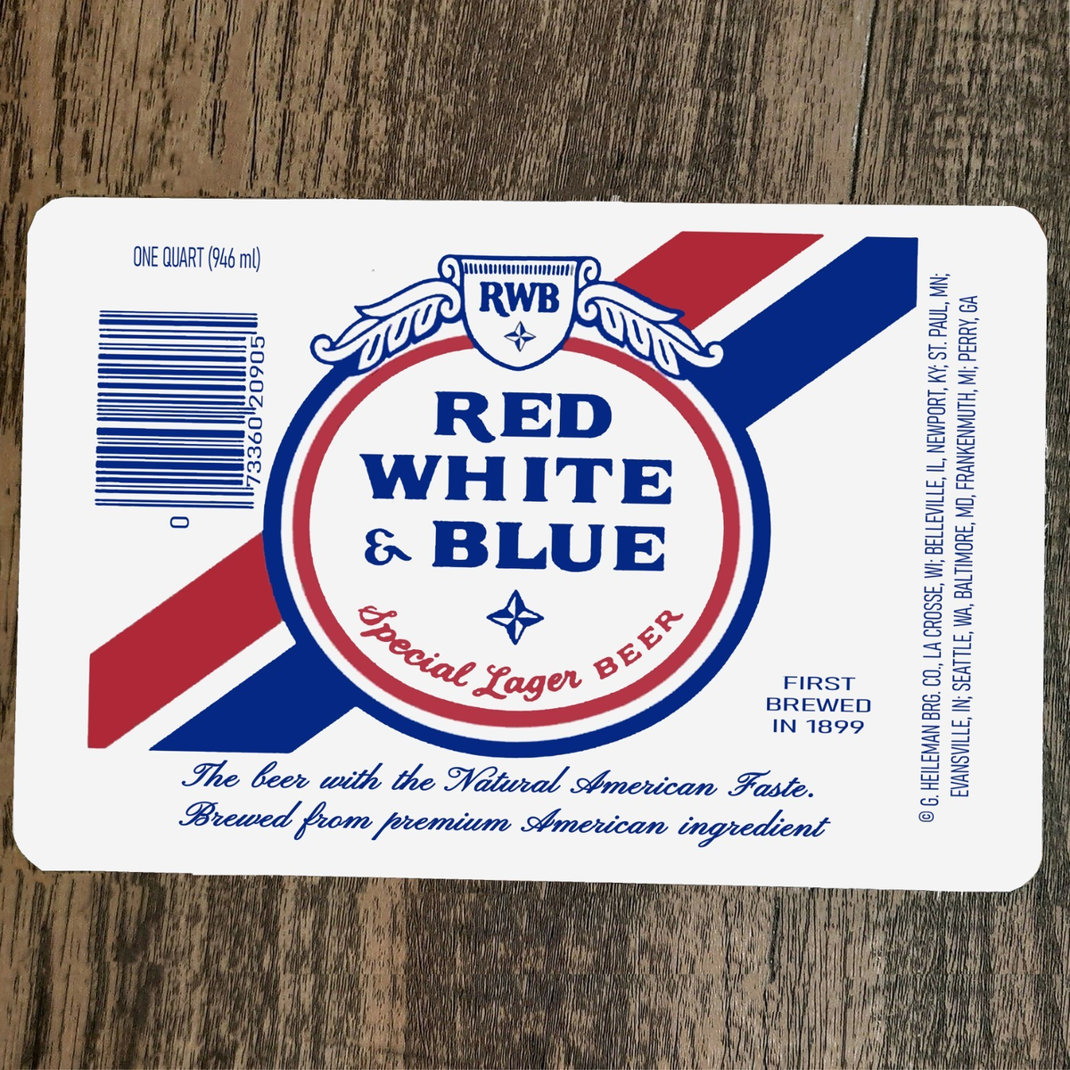 Red White & Blue Special Lager Beer 8x12 Metal Bar Man Cave garage Sign Poster