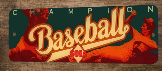 Champion Baseball Arcade Video Game 3x12 Metal Wall Sign Marquee Banner Poster