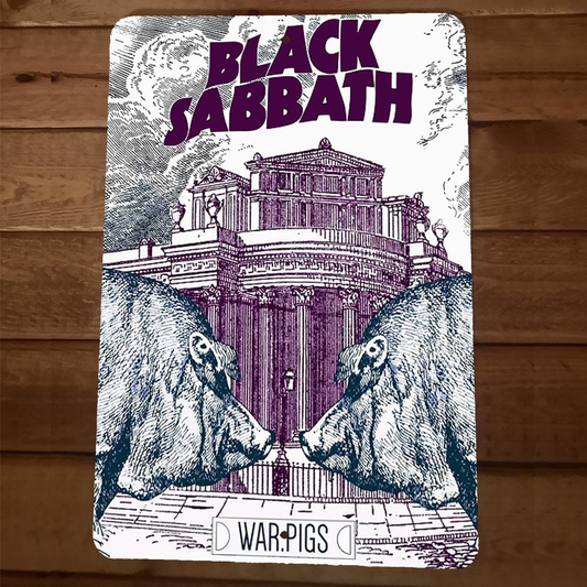 War Pigs Black Sabbath 8x12 Metal Wall Sign