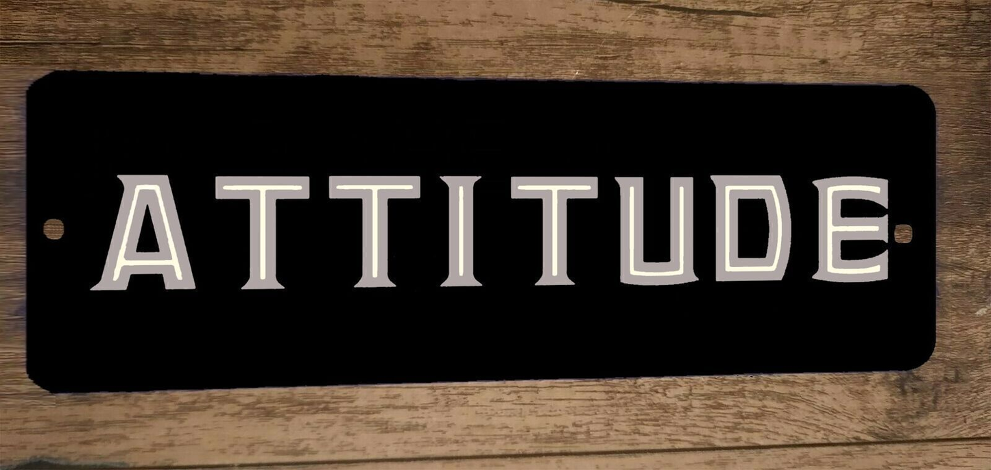 Attitude Marquee 3x12 Metal Wall Sign Banner Poster