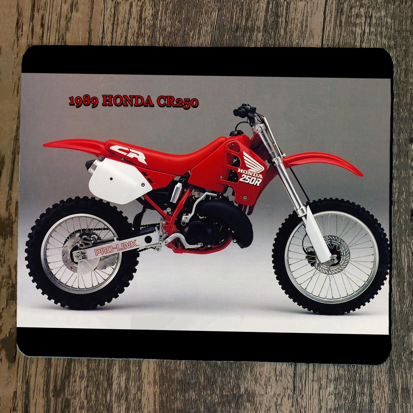Mouse Pad 1989 Honda CR250 Dirt Bike Motocross Motorcycle