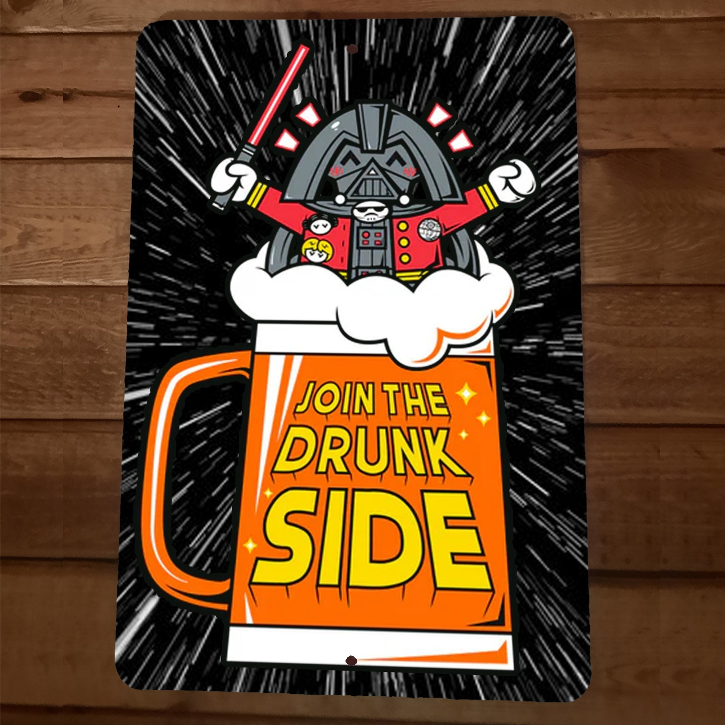 Join The Drunk Side Star Wars 8x12 Metal Wall Sign Garage Poster