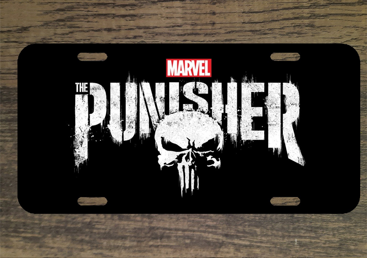 Punisher Skull Comics Marvel 6x12 Custom Mountable Novelty License Plate