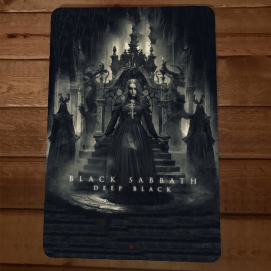 Deep Black Black Sabbath 8x12 Metal Wall Sign