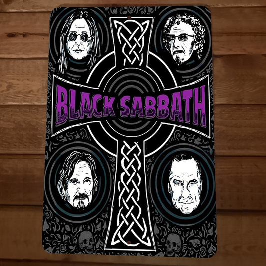 Celtic Cross Black Sabbath 8x12 Metal Wall Sign