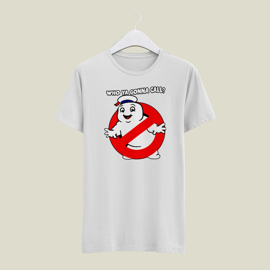 Who Ya Gonna Call Ghostbusters Marshmallow Man Mens T Shirt Gildan